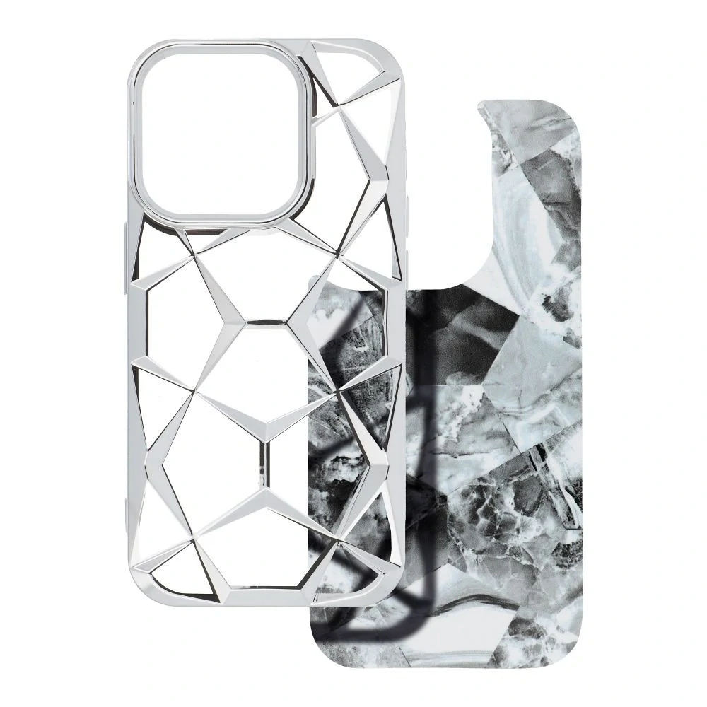 Pouzdro Coolcase TWINKI - Apple iPhone 16 - stříbrné