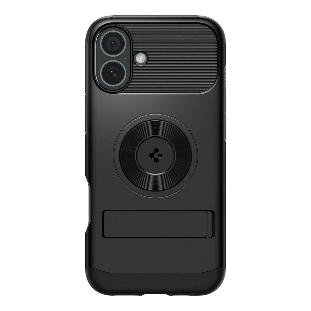 Odolné pouzdro SPIGEN SLIM ARMOR MAG s MagSafe - Apple iPhone 16 - Black se stojánkem