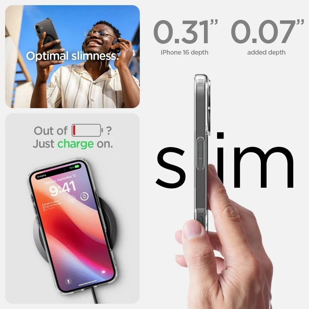 Odolnější pouzdro SPIGEN Ultra Hybrid Mag s MagSafe - Apple iPhone 16 Plus - Black
