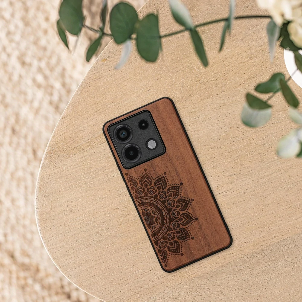 Dřevěné pouzdro KWmobile - Xiaomi Redmi Note 13 Pro 5G / Poco X6 5G Rising sun