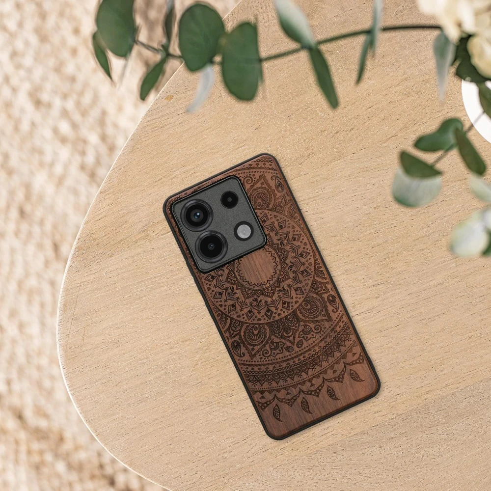 Dřevěné pouzdro KWmobile - Xiaomi Redmi Note 13 Pro 5G / Poco X6 5G Indian sun