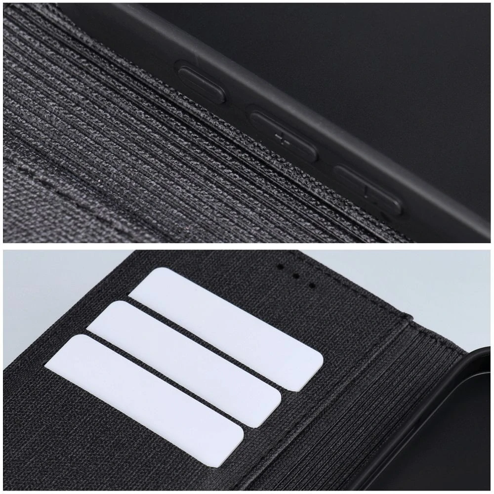 Knížkové flip pouzdro - Samsung Galaxy A15 / A15 5G - COOLCASE GOMMA BOOK - černé