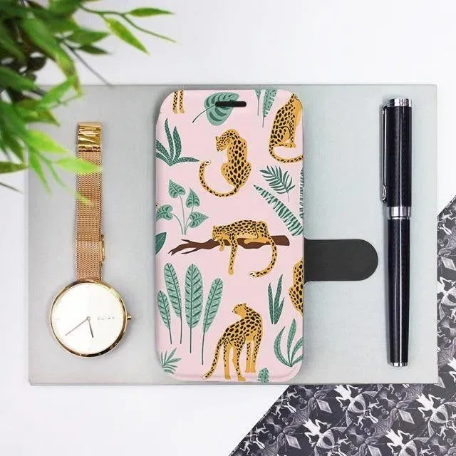 Knížkové flip pouzdro Mobiwear - Huawei P10 Lite - MP07S Leopardi - VÝPRODEJ