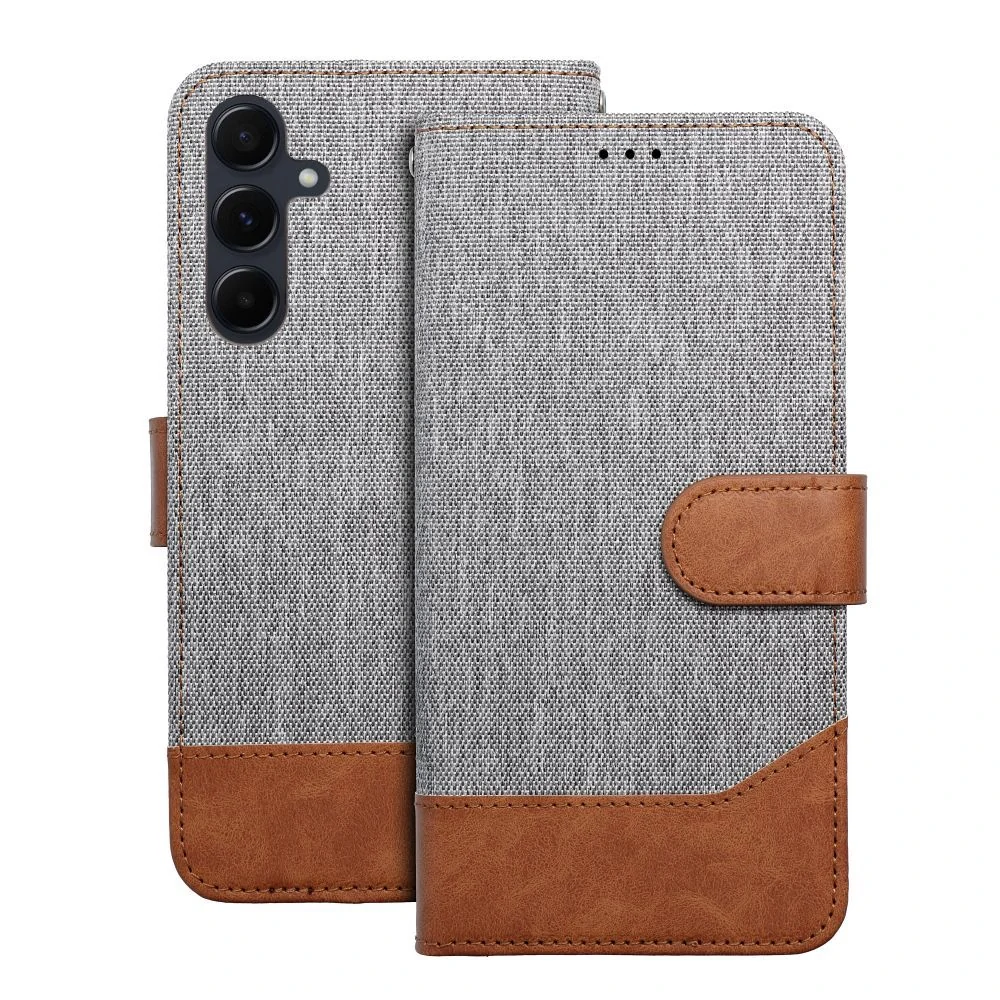 Flipové pouzdro Jeans Book Samsung Galaxy A10 – šedé