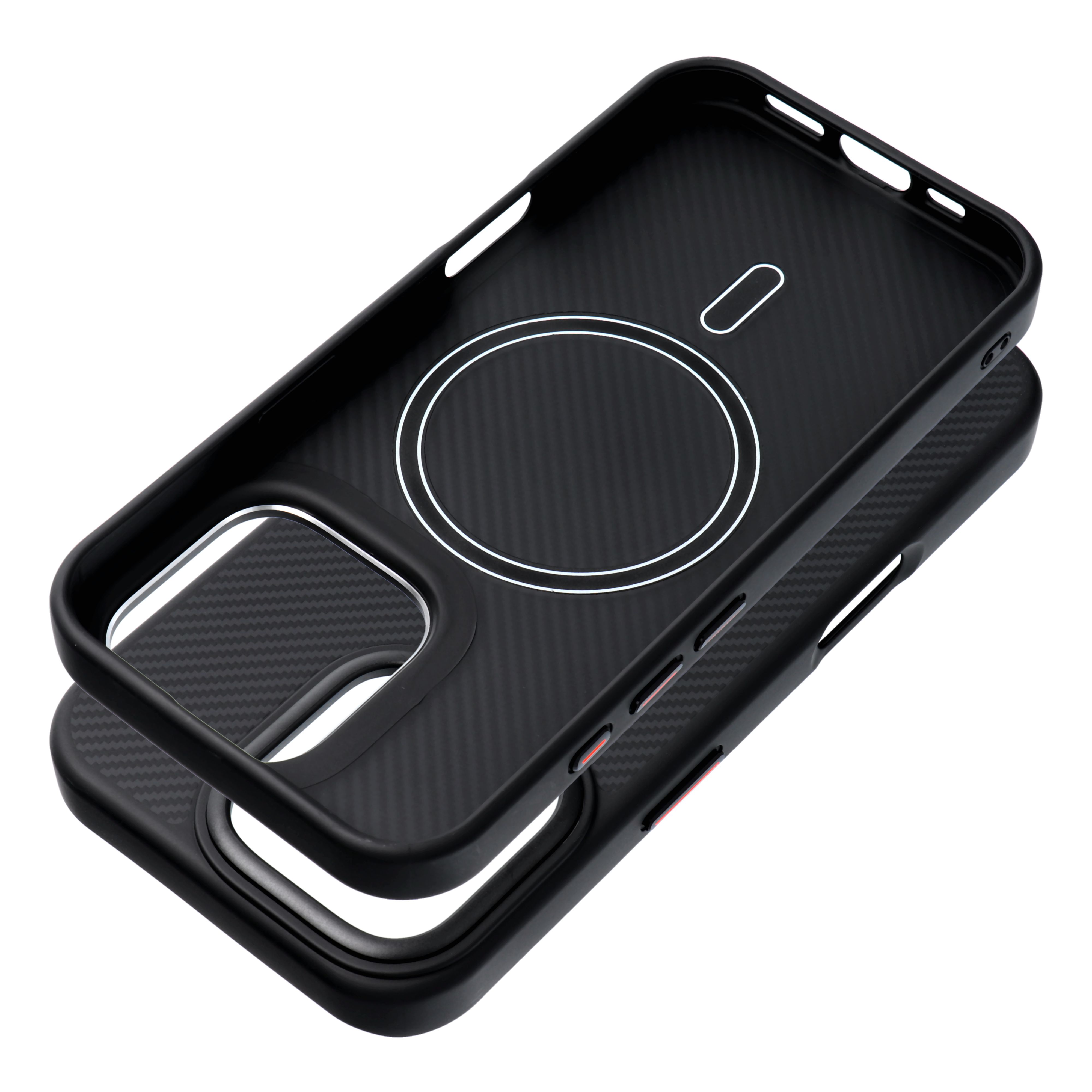 Černé pouzdro Carbon Elite Mag s MagSafe pro Apple iPhone 15 Pro