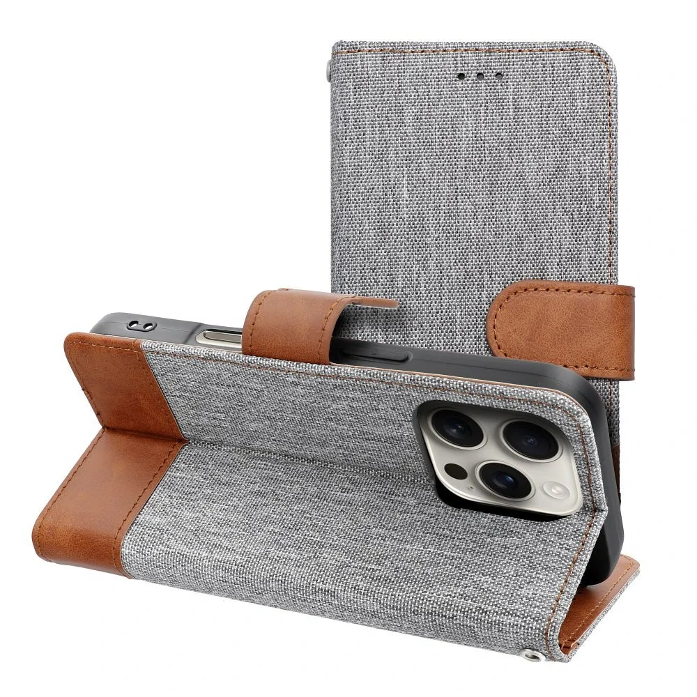 Flip pouzdro JEANS Book – iPhone 7 / 8 / SE 2020 / SE 2022, šedé