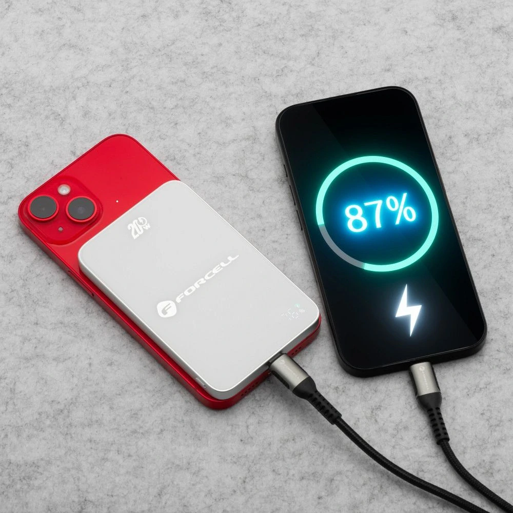 Powerbanka Forcell F-Energy F5K8 MagSafe 5 000 mAh - bílá
