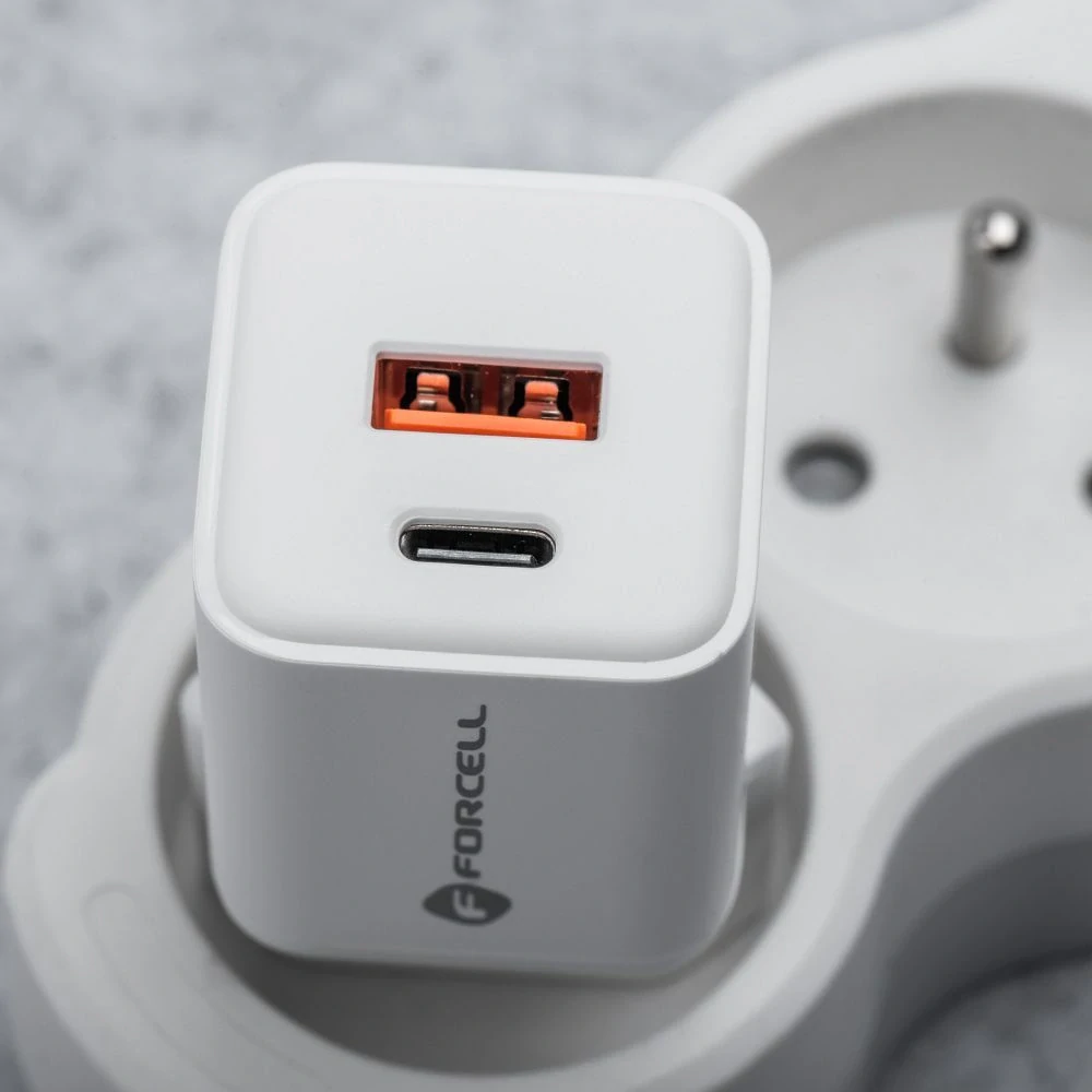 Nabíječka Forcell Mini GaN III 35W - bílá (bez kabelu)