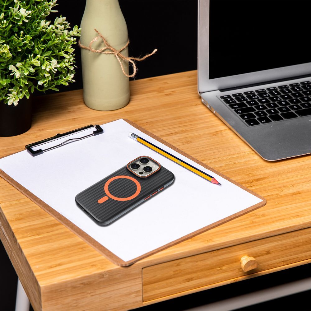 Pouzdro Simply MagSafe iPhone 16 Pro titan černé