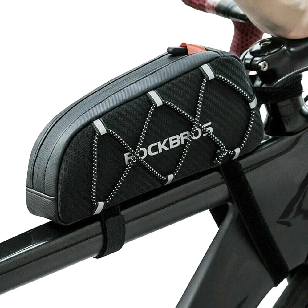 Rámová brašna Rockbros 039BK 1 l s pružným úchytem – černá