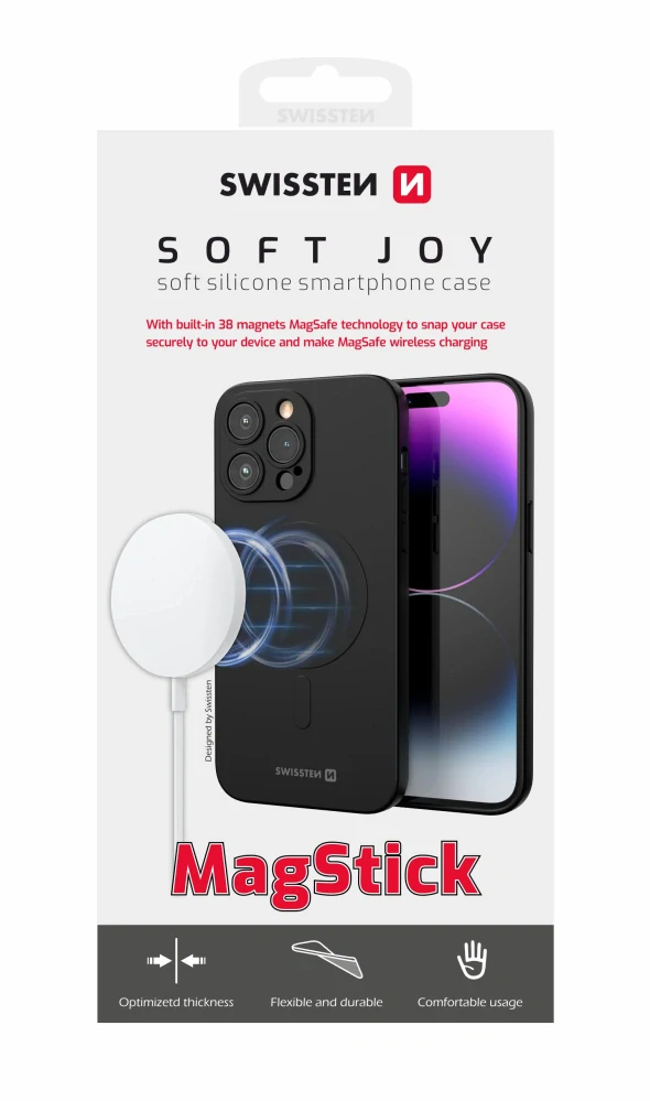 Pouzdro Swissten Soft Joy MagStick iPhone 17 Pro – černé