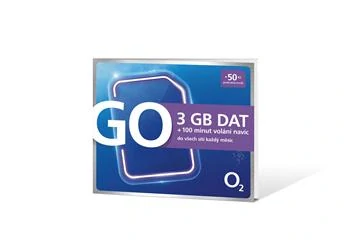 O2 GO SIM karta – 3 GB dat + 100 minut volání s pěkným číslem 720 578 028