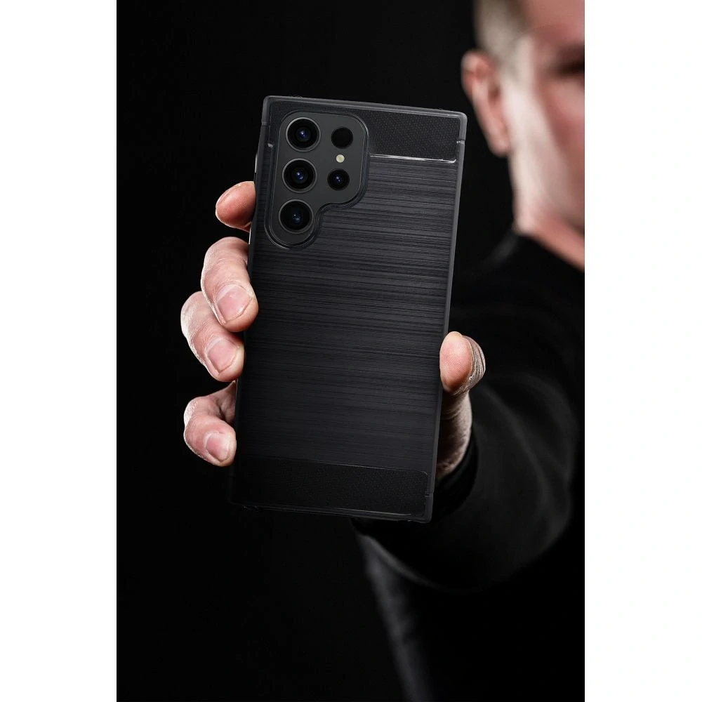 Carbon kryt Motorola Moto G86 5G – černý odolný obal