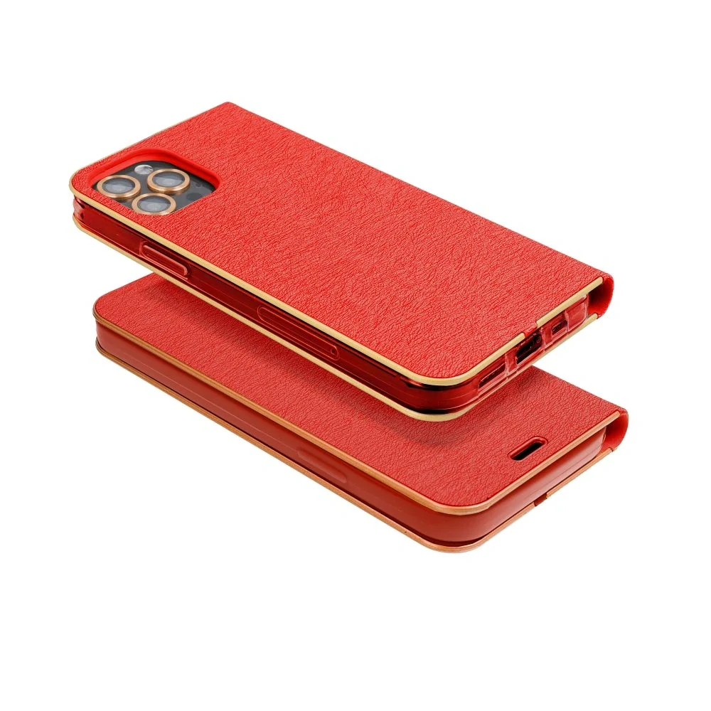 Flip pouzdro LUNA Book Gold na mobil Xiaomi Redmi 15C – červené