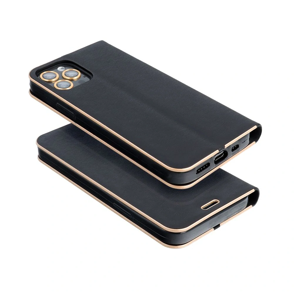 Flipové pouzdro LUNA Book Gold pro iPhone 17 černé