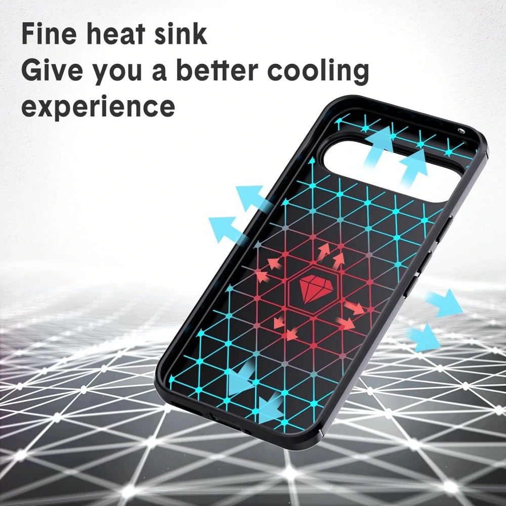 Pouzdro CARBON s ochranou hran pro Google Pixel 10 / 10 Pro - černé