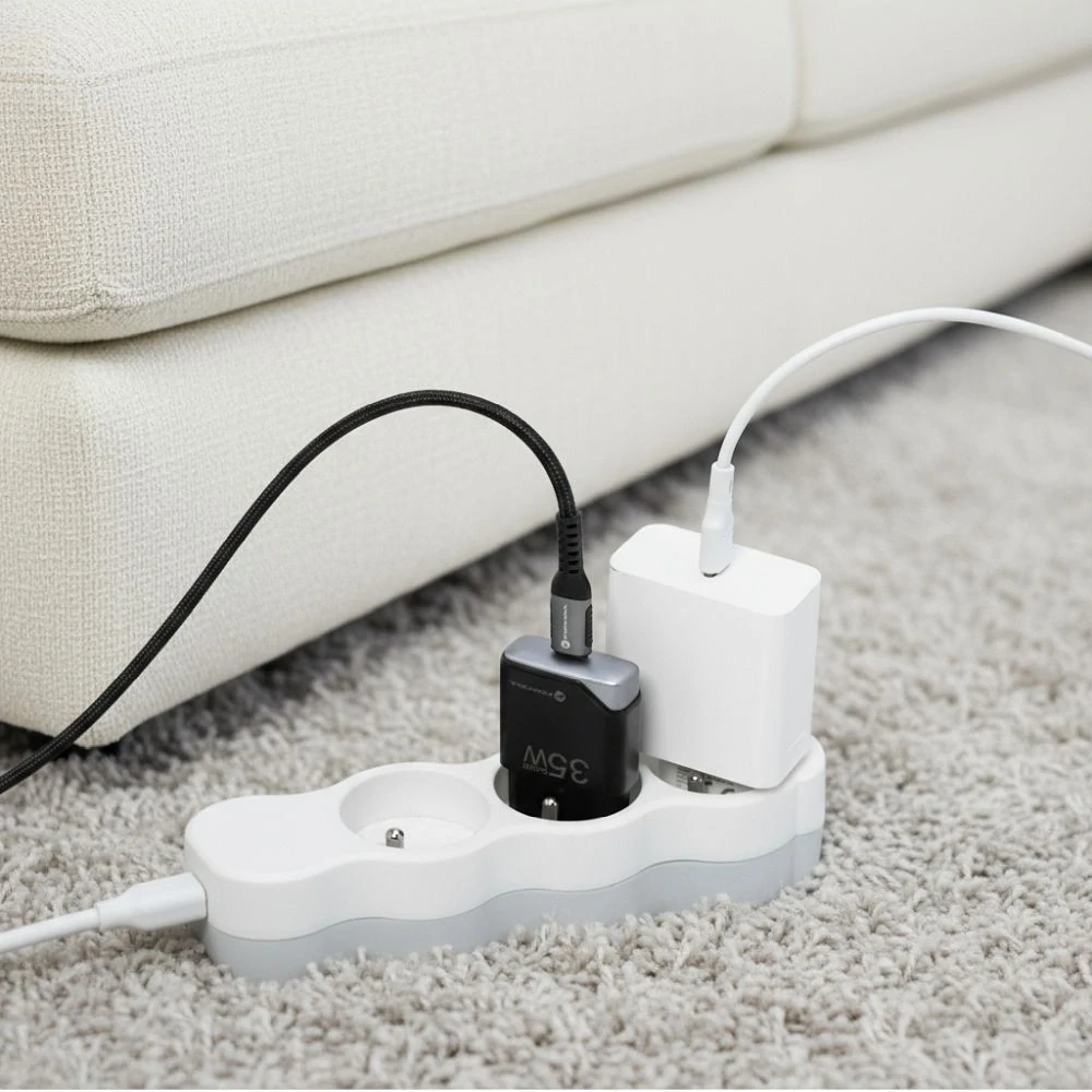 Rychlý nabíjecí adaptér Forcell F-Energy Ultra Slim GaN III 35 W - černý