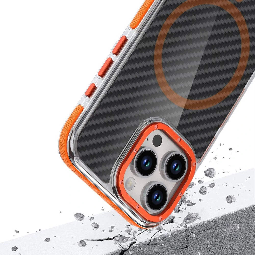 Pouzdro Fiber MagSafe Xiaomi Redmi A5 – oranžové