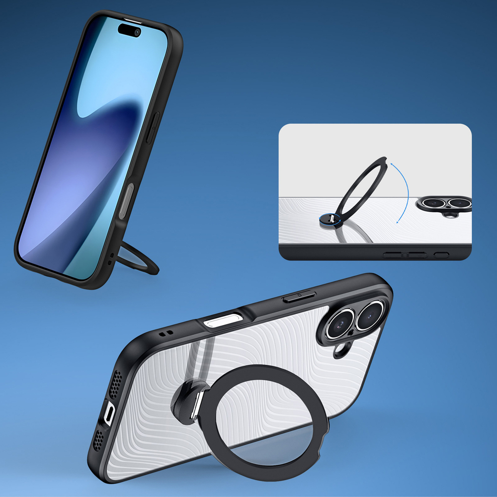 Dux Ducis Aimo Mag kryt se stojánkem iPhone 17 černý