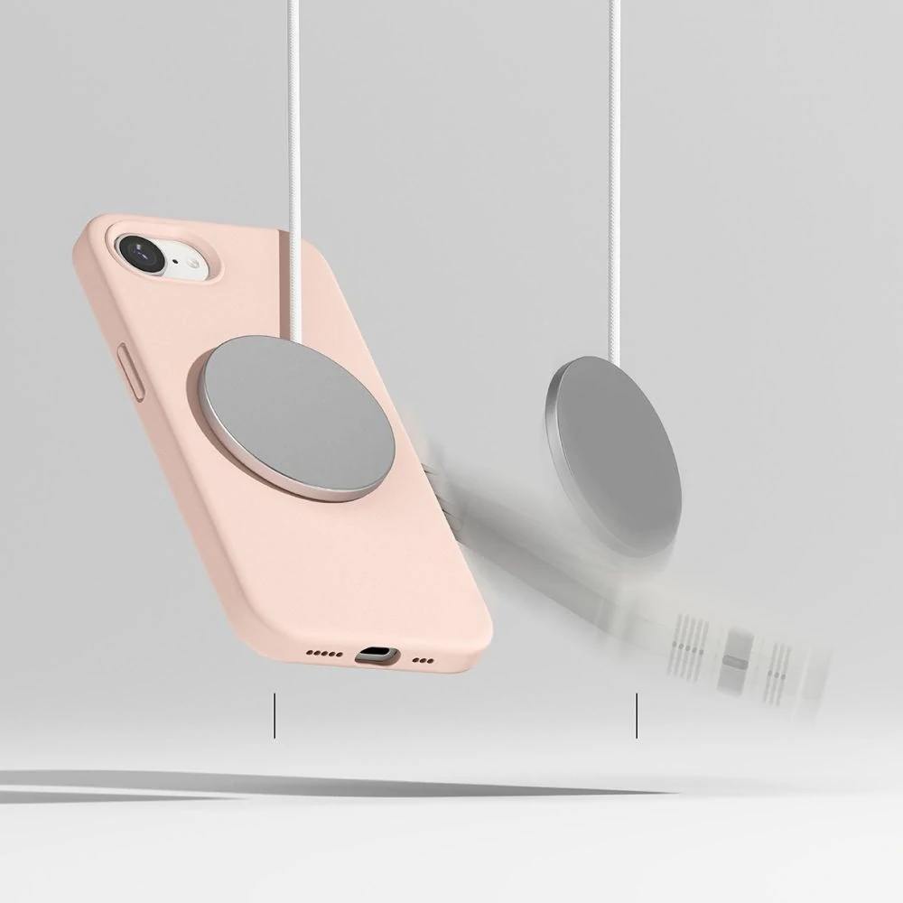 Kryt na mobil iPhone 16e Ringke Silicone MagSafe růžový