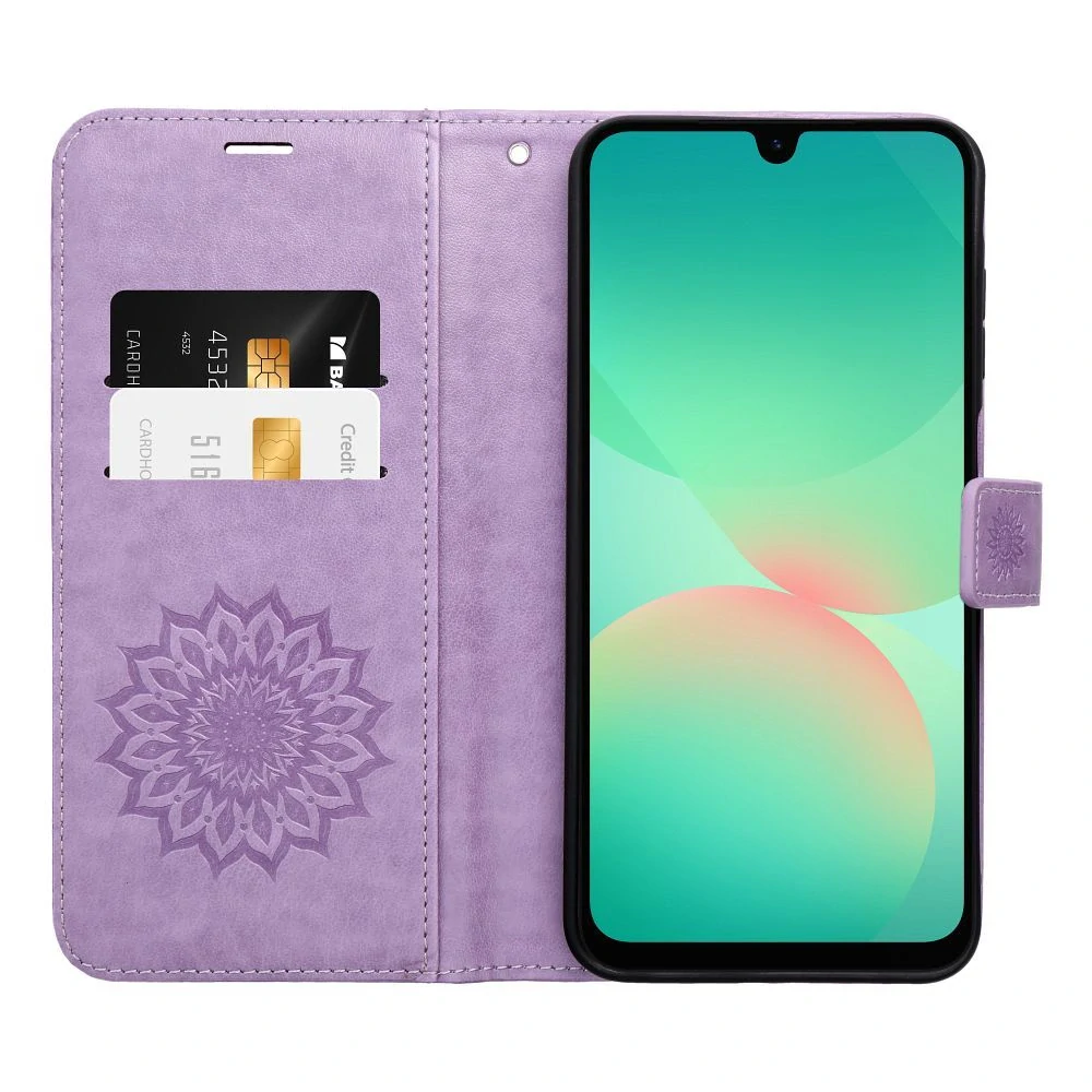 Flip pouzdro na mobil Samsung Galaxy A26 5G MEZZO Book mandala fialová