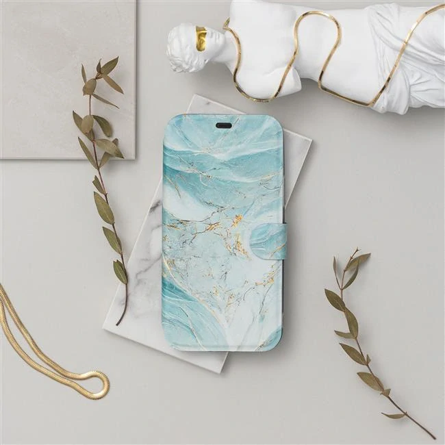 Flipové pouzdro Mobiwear - Samsung Galaxy M52 5G - VP34S Zelenkavý a zlatavý mramor