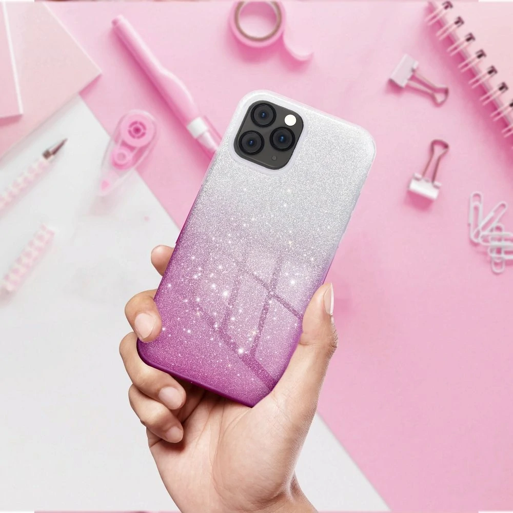 Lesklý kryt na mobil Samsung Galaxy A57 5G - Shining růžový transparentní