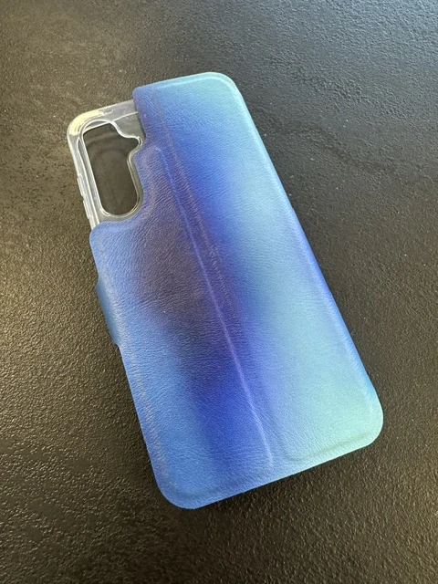 Flipové pouzdro Mobiwear - Samsung Galaxy S23 FE - VP68S Modrý odstín - trochu polité saponátem