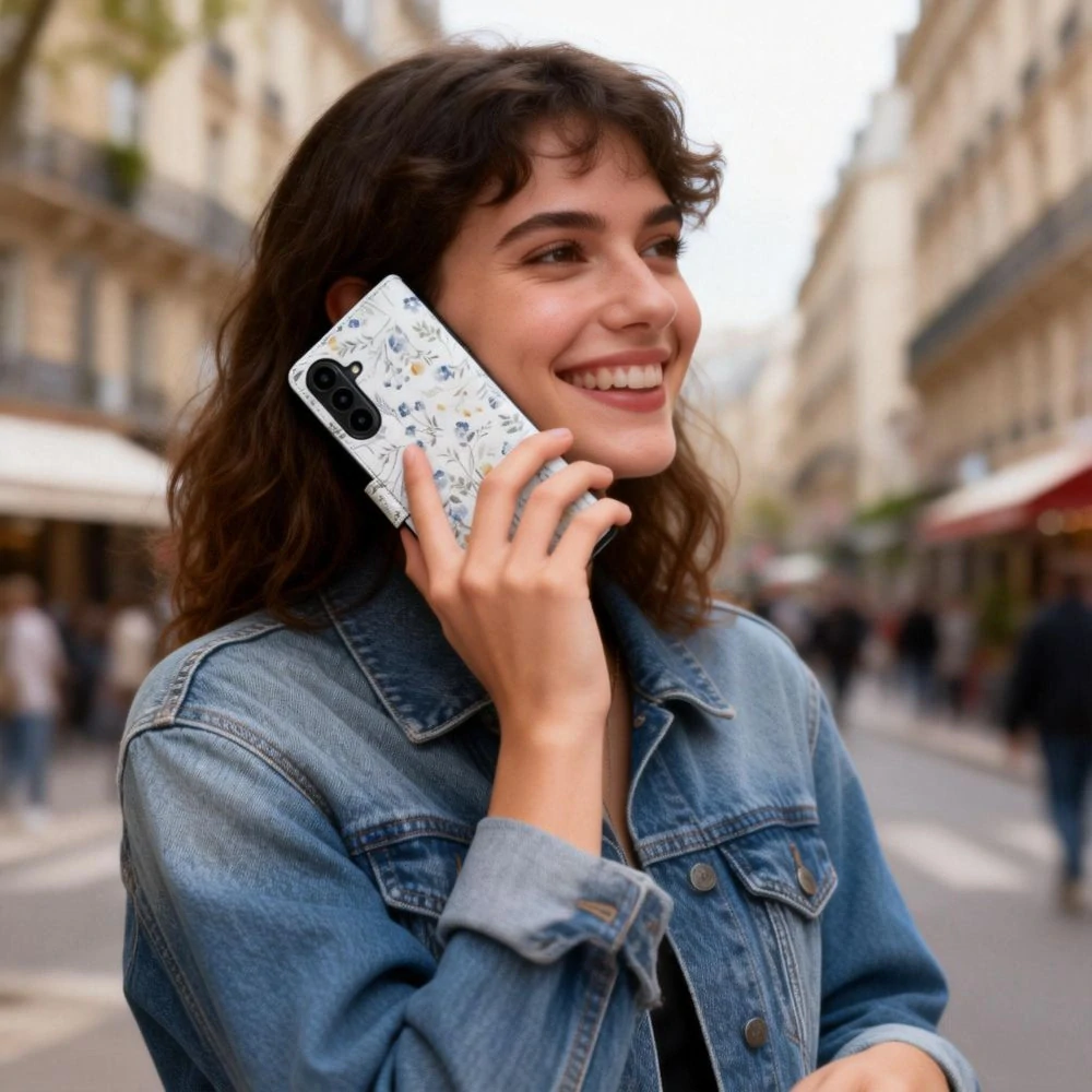 Flip pouzdro Galaxy A57 5G Tech-Protect květy