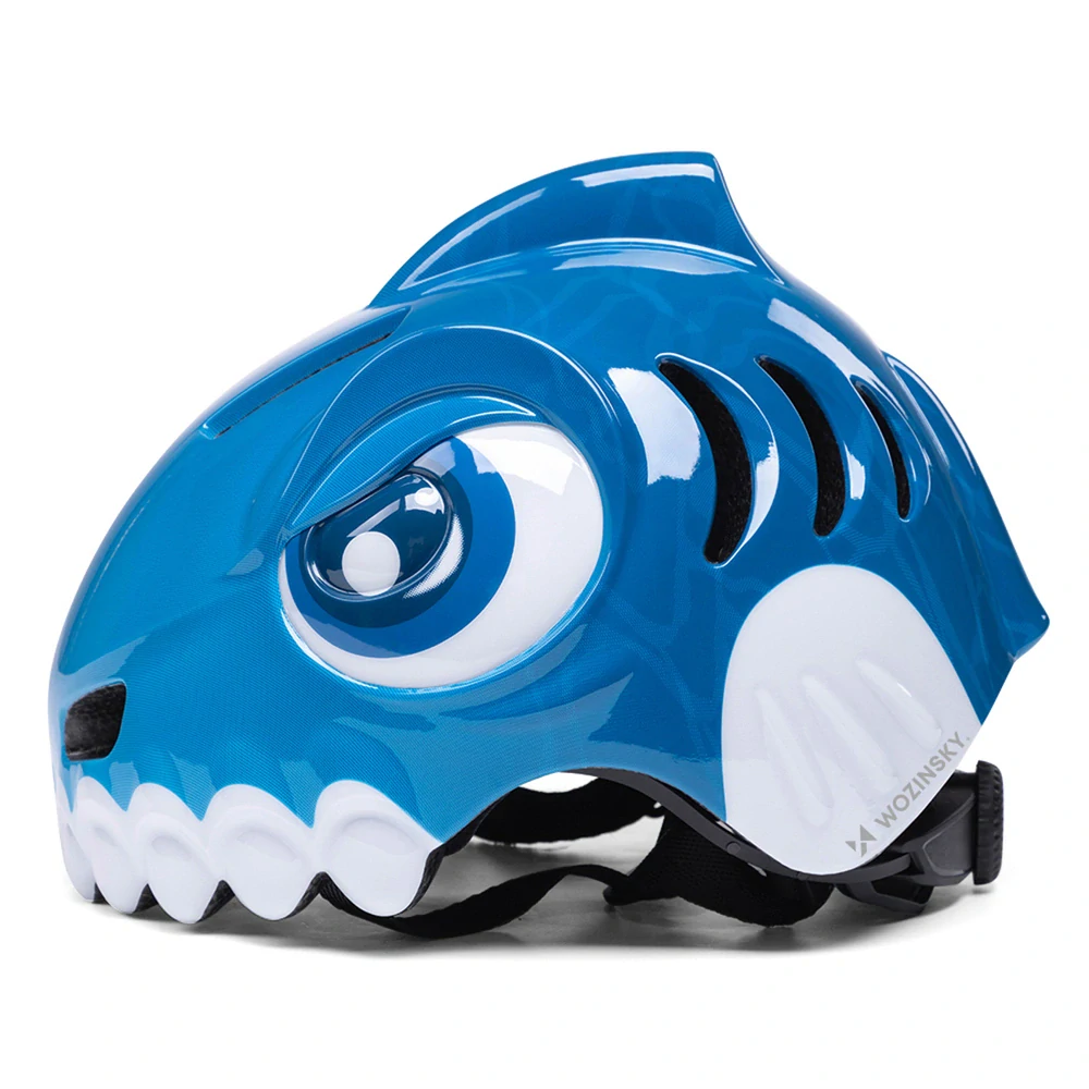 Dětská helma na kolo Wozinsky Dinosaur velikost S 52-56 cm modrá