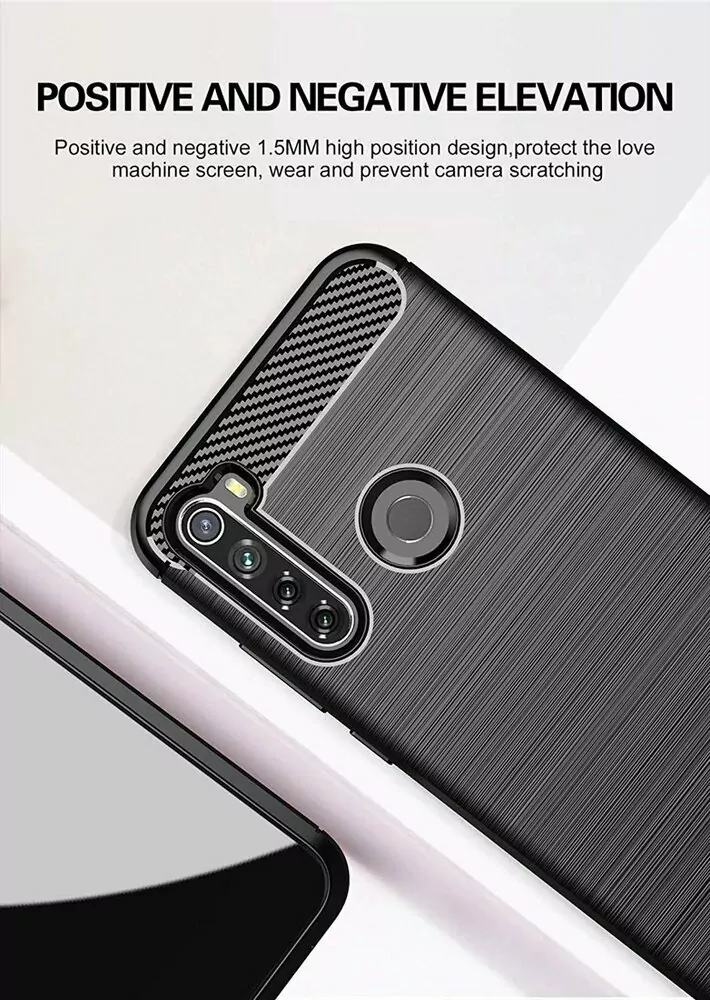 Silikonové pouzdro Coolcase CARBON na mobil Xiaomi Redmi Note 8T Černé