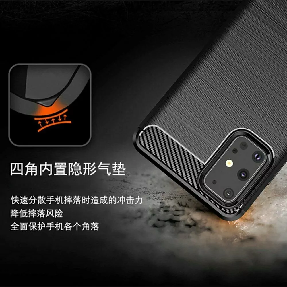 Silikonové pouzdro Coolcase CARBON na mobil Samsung Galaxy S20 Černé