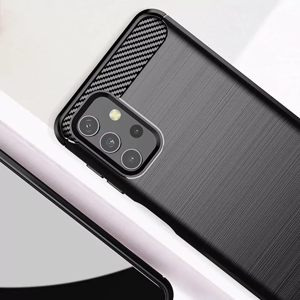 Silikonové pouzdro Coolcase Carbon pro mobil Samsung Galaxy A32 5G Černé