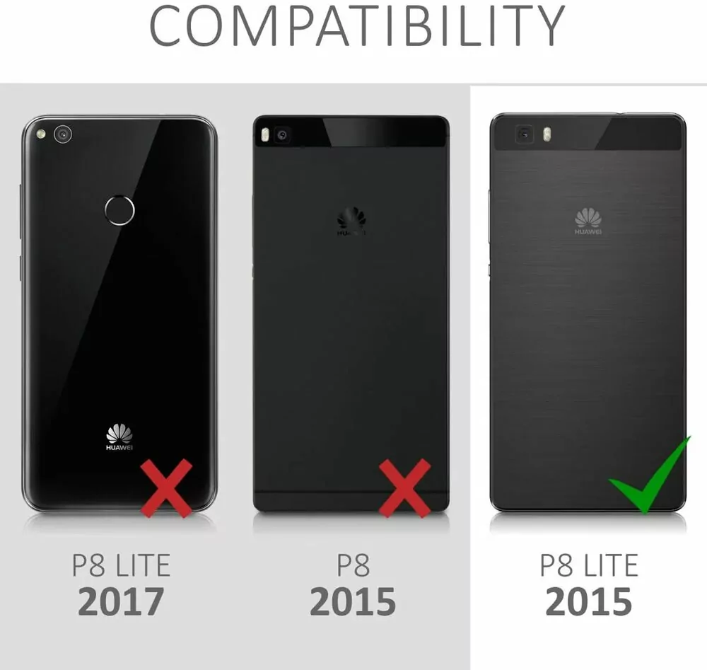 Luxusní flipové pouzdro KWmobile Canvas Wallet na Huawei P8 Lite šedé