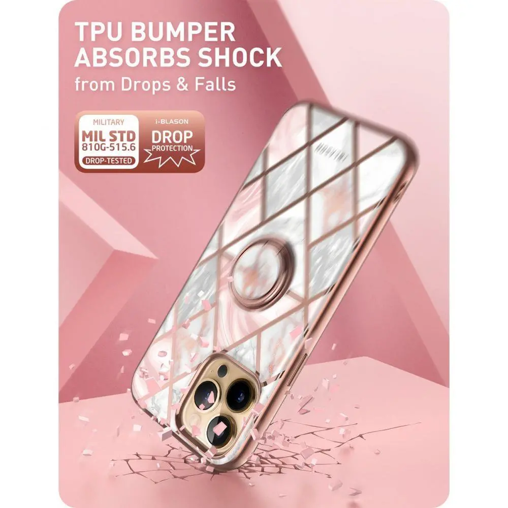Silikonové pouzdro SUPCASE IBLSN COSMO SNAP na mobil Apple iPhone 13 Pro MARBLE PINK