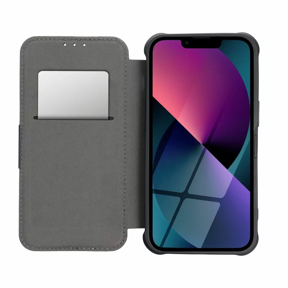 Ultimátní flip pouzdro RAZOR Coolcase Carbon na mobil Apple iPhone 13 Pro Max černé