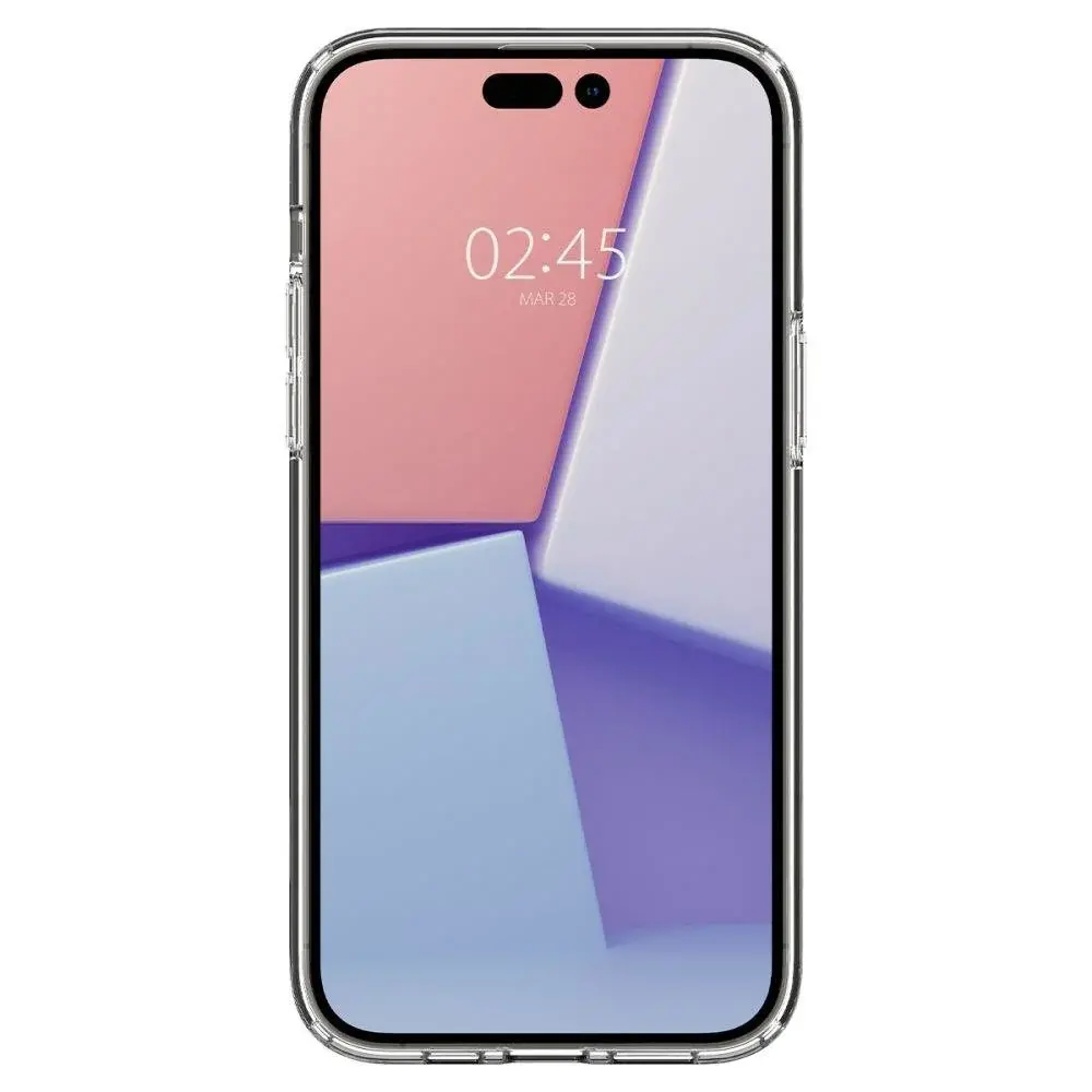 Bytelné silikonové pouzdro SPIGEN ULTRA HYBRID "S" na mobil Apple iPhone 14 Pro Čiré se stojánkem