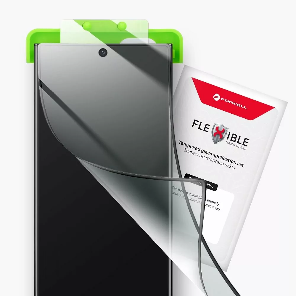 Ochranné pružné sklo Forcell Flexible Nano Glass pro Apple iPhone 14 Pro na celý displej s aplikátorem (5903396163005)