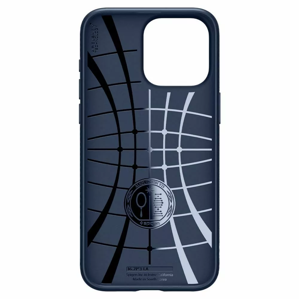 Silikonové pouzdro SPIGEN Liquid Air na mobil Apple iPhone 15 Pro Modré