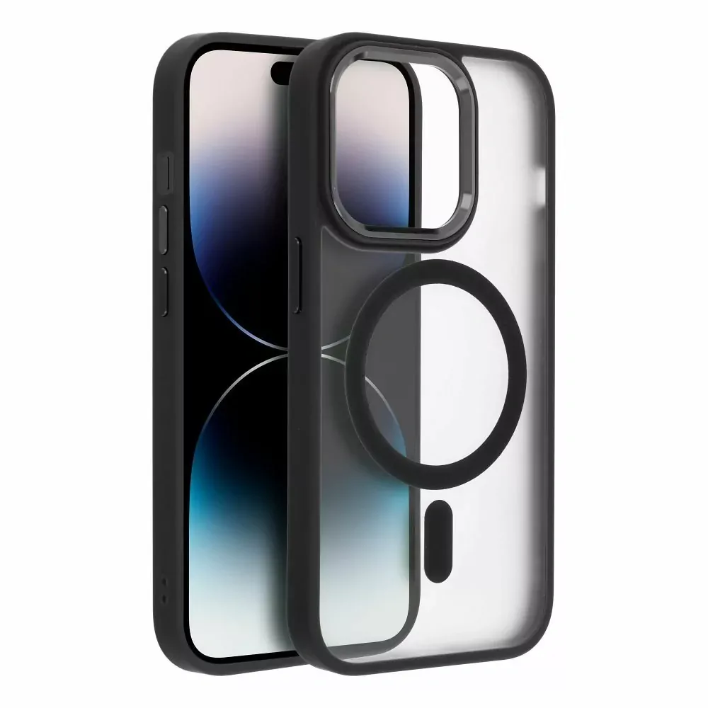 Silikonové pouzdro Matte Mag Cover - Apple iPhone 15 Pro s podporou MagSafe titanově šedé