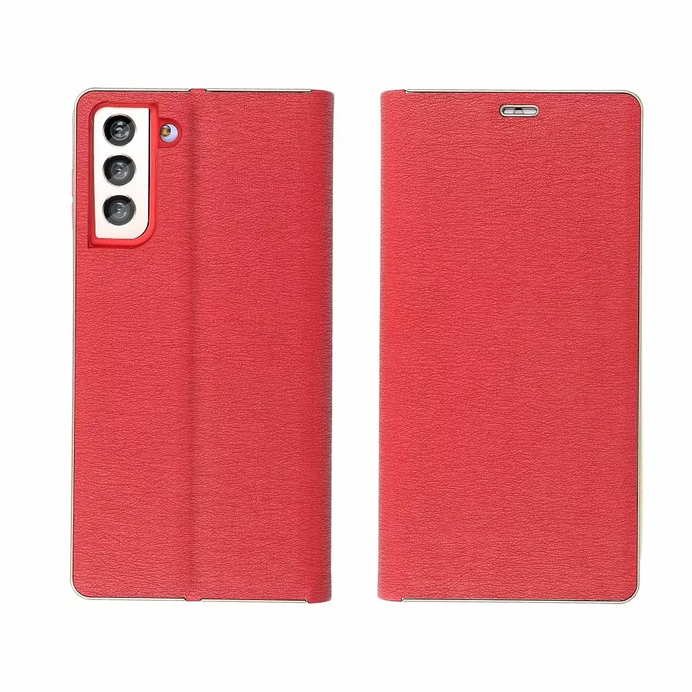 Luxusní flip pouzdro Coolcase Luna na mobil Samsung Galaxy A35 5G Červené