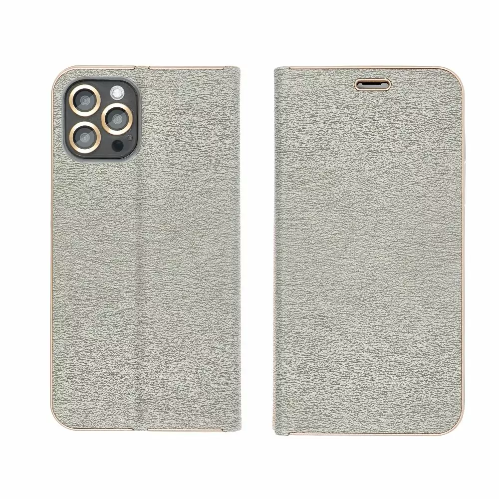 Luxusní flip pouzdro Coolcase Luna na mobil Samsung Galaxy A15 / A15 5G Šedé