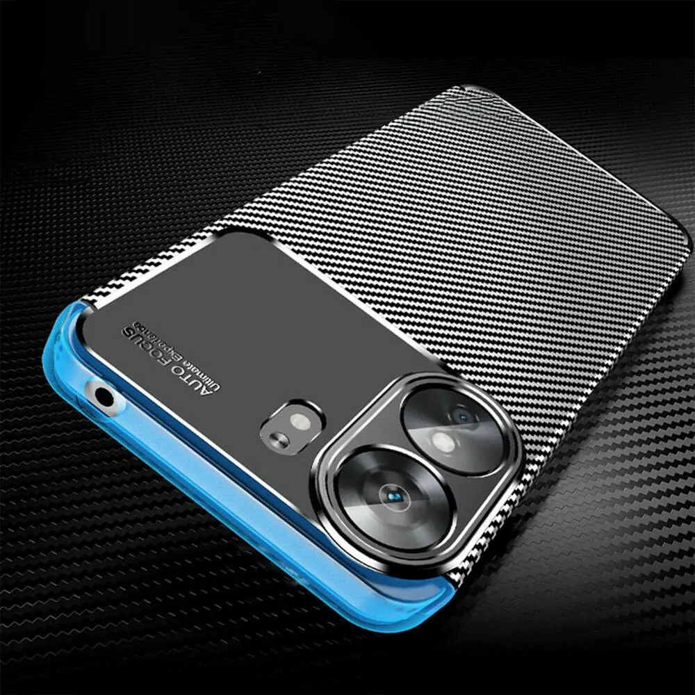 Silikonové pouzdro Coolcase Carbon Fiber - Xiaomi Redmi 13C / Poco C65 Černé