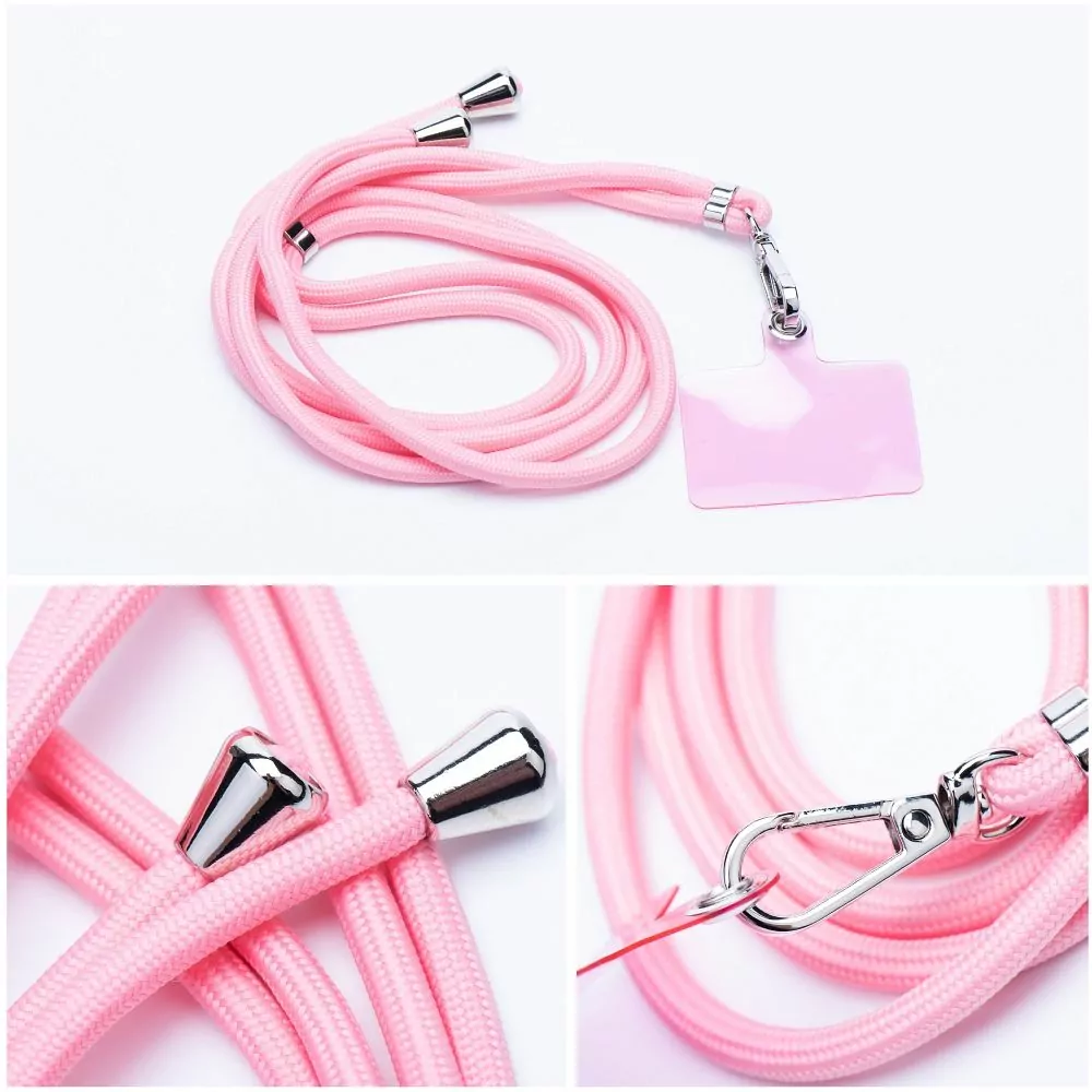 Univerzální dlouhý popruh SWING 6mm Crossbody přes rameno nebo kolem krku - růžový
