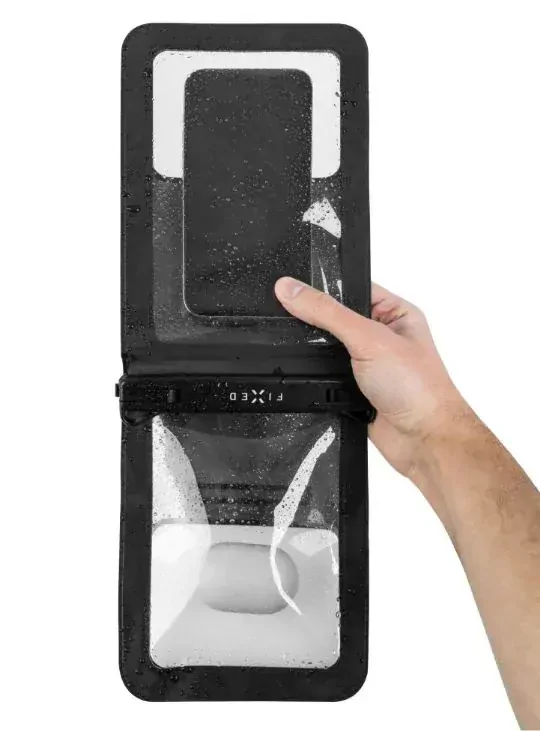 Vodotěsný obal pro mobil FIXED Float Twin - IPX8 a kvalitním uzamykacím systémem s dvěma kapsami