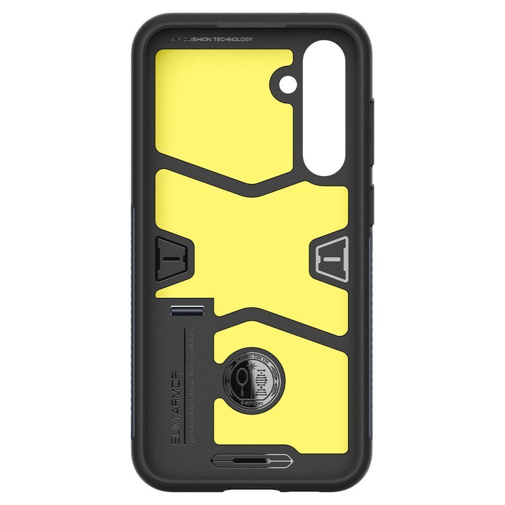 Odolné silikonové pouzdro SPIGEN Slim Armor na mobil Samsung Galaxy S23 FE se stojánkem - Metal slate