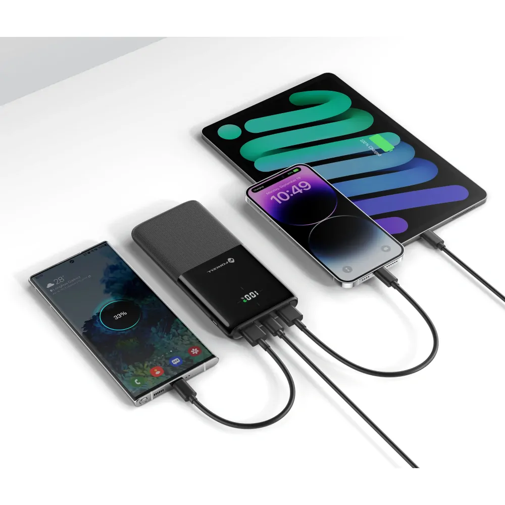 Powerbanka FORCELL F-ENERGY P20k1 PD QC3.0 3A 20W 20 000 mAh černá