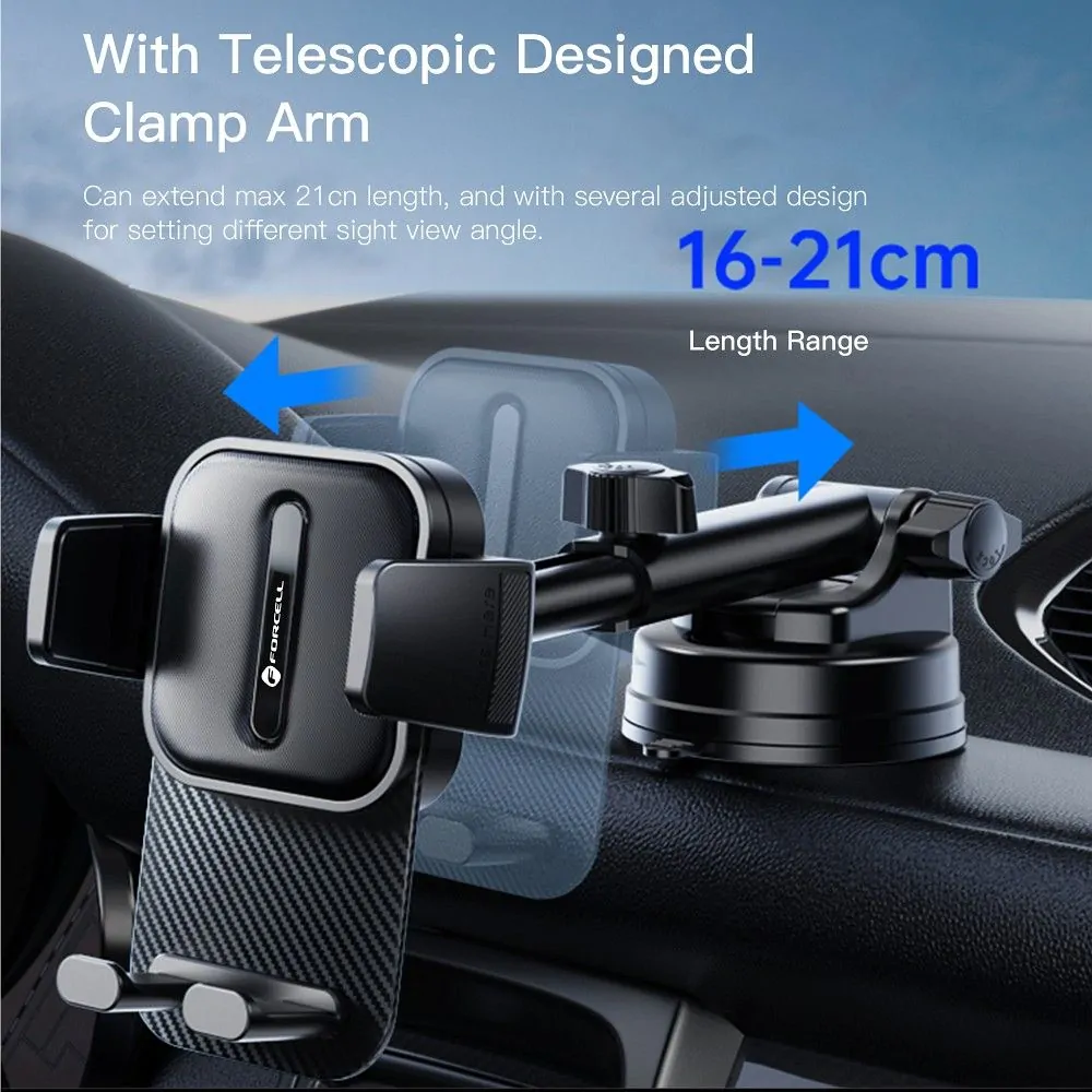 Držák do auta FORCELL F-Grip Guardian na sklo / palubní desku pro mobil