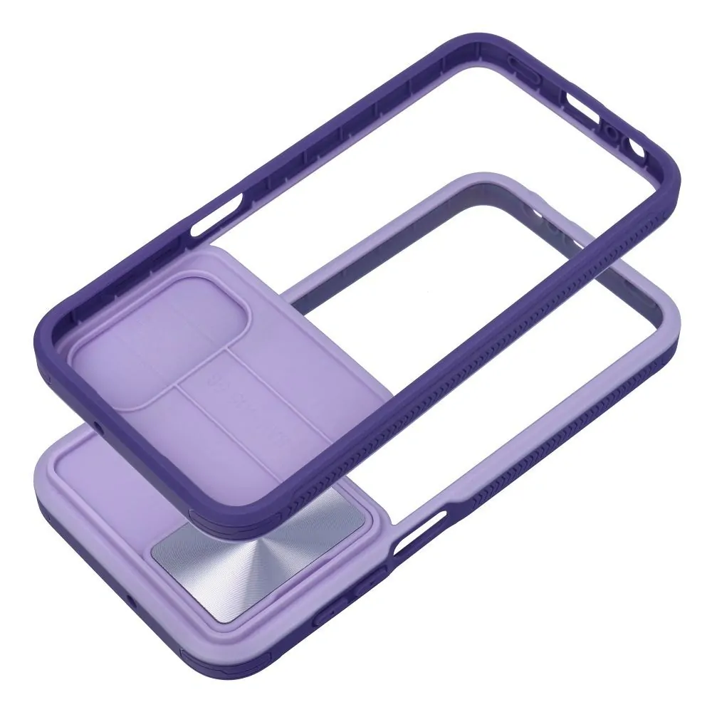 Pouzdro Coolcase Camslider na Samsung Galaxy A25 5G Fialové s ochranou kamerek