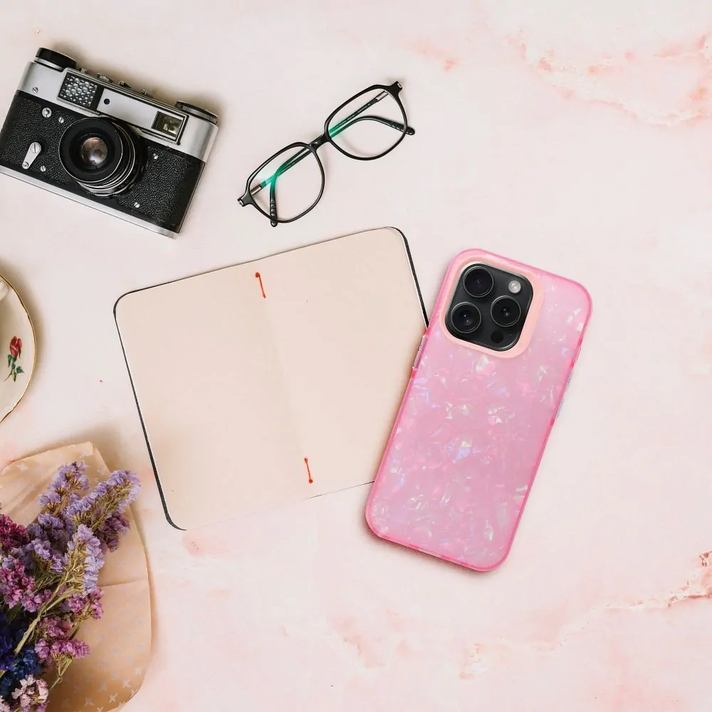 Pouzdro Coolcase TUTTI FRUTTI - Apple iPhone 14 Pro - růžové